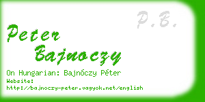 peter bajnoczy business card